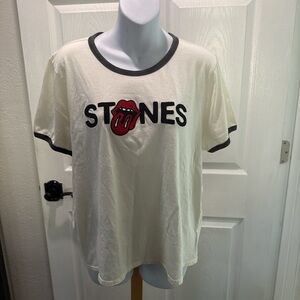 Lucky Brand Cream Tee with Black Accents